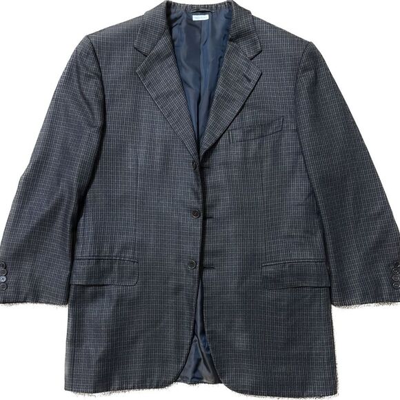 Brioni Unique Brown & Black 3 button Silk and Cashmere Jacket - Picture 1 of 8